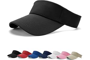 BLURBE Sun Visor Cap - Women Ponytail Baseball Cap, Sport Outdoor Plain Visor Hat, Adjustable Twill Golf Tennis Hats