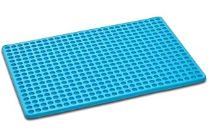 Songway Tapis de Cuisson en Silicone Mini-Moule de Cuisson antiadhésif résistant à la Chaleur et sans BPA pour Les Biscuits pour Animaux de Compagnie Viande Cuisson Réduire Les Calories (Blue)