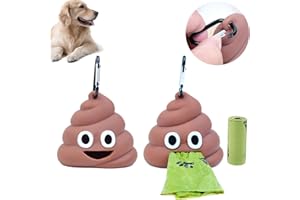 SWRCEYJH Haustier Müllsack Spender Haustier Poop Hundekotbeutel Halter Auslaufsichere Kotbeutelspender Hundekot Tasche Spender Hundekotbeutelspender Hundehaufen Kotbeutel Tragbarer Müllsack Spender 2 Stücke