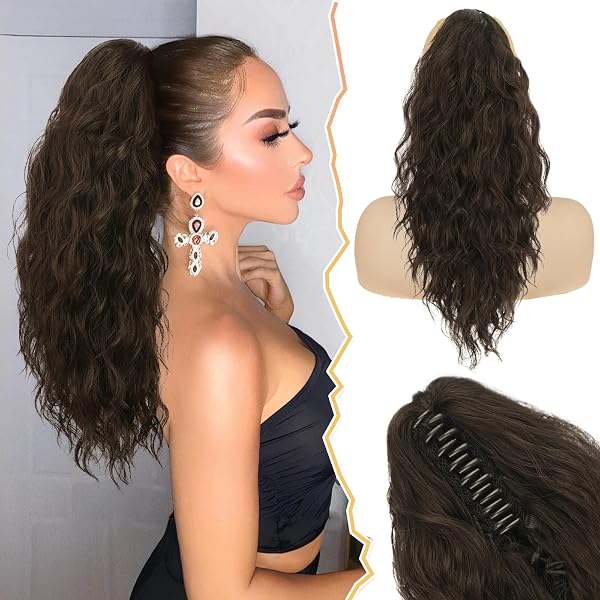 WIG ME UP Haarteil Zopf - 60 Cm, Hellblond, Gelockt, Mit Butterfly-Klammer Für Natürlichen Look
