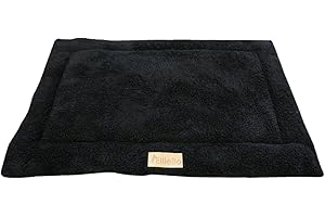 Ellie-Bo Sherpa mata polarowa łóżko, pasuje do Ellie-Bo L 89 cm klatek i skrzynek, czarna