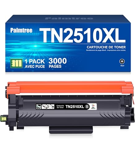 Cartouches Toner ZIPRINT TN2510XL Compatibles Brother - Lot De 2 - Rendement 3000 Pages - Pour DCP-L2620DW, MFC-L2860DW, HL-L2400DWE
