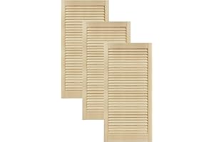 DecoMeister Mobili Porta Lamella Porte Pino Mobili Anteriore Pino Non Trattato Armadio Porta Armadio Aperto Lamelle 494x993 mm Confezione da 3 pezzi in legno massiccio a venatura naturale
