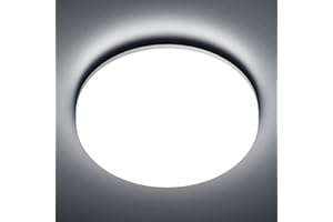 LEDYA Plafoniera LED bagno, plafoniera bianca fredda 6000K 18W 1600LM, pannello impermeabile IP54 bagno bagno, camera da letto, corridoio, cucina, balcone, Ø22cm