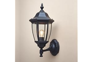 EBION Outdoor Wall Light,Outdoor Wall Lantern IP44 Waterproof,Traditional Black Outside Exterior Wall Sconce for Garden,Porch,Garage,Patio,Corridor,(Bulb Not Include)