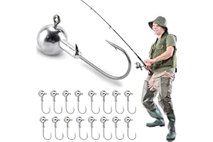 HSYTEK Lot de 8 têtes plombées en tungstène, têtes plombées, pour poissons en caoutchouc, hameçons offset, hameçons de pêche, hameçons offset (3,5 g/14 g)