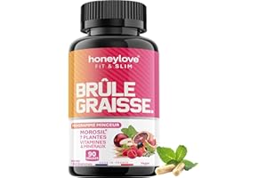 HONEYLOVE COMPANY Bruleur de Graisse Puissant Morosil Homme & Femme 90 gélules | Coupe-faim et perte de poids | Vinaigre de cidre | Minceur extra fort | Brule Graisse | ventre plat, draineur jour nuit | Fat burner