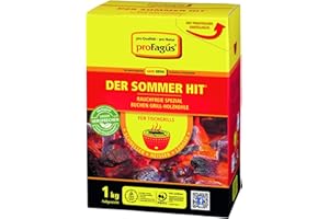 BINOA ProFagus Sommerhit Grill-Kohle für Tischgrill mit Einfüllhilfe 1000g