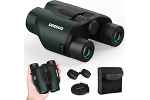 25x32 mm Fernglas Klein für Erwachsene - Deesoo Vogelbeobachtungs Ferngläser mit FMC - HD Kompakt Ferngläser Profi Feldstecher für Wandern Kreuzfahrt Jagd und Reisen im Freien,Grün