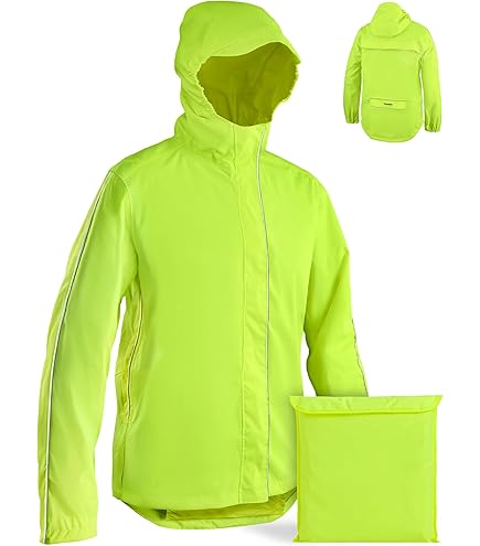 PRO-X elements Heren Packable Jas, Neon Geel, 3XL