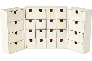 Artemio 14002225 Calendario de adviento con boquillas triptique Madera 55 x 6,5 x 28 cm