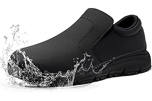 ZIGSAM Chaussures de Cuisine Sécurité Hommes Femme Antidérapantes Baskets de Sécurité Embout Acier Baskets de Chef Confort Chaussures de Travail Légere