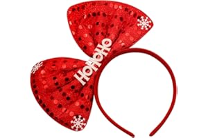 Eruinfang Christmas Bow Headband Red Hair Bands Bowknot Headwear Headbands Hair Accessories Hair Bows Hair Hoop Hair Band for Women and Girls