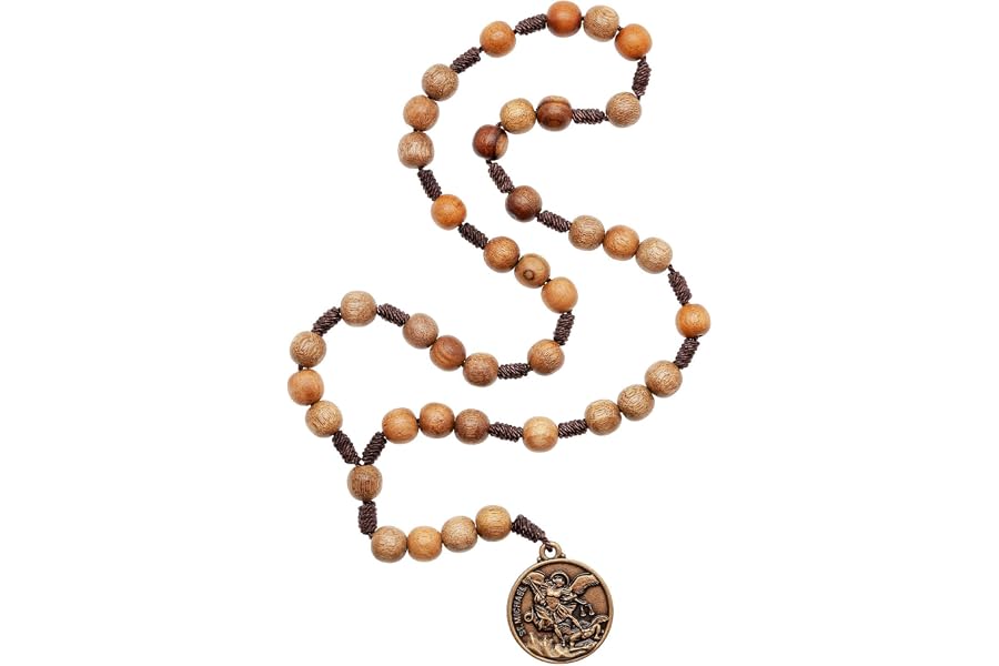Intercession St Michael Sacred Handmade Solid Wood Chaplet