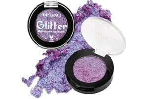 Afflano Sombra de ojos Duo Chrome Lila Metálica, Multichrome Purple Eyeshadow, alta pigmentación Eléctrica Lila Tonos Brillo Violeta Sombra de ojos Camaleón para Mujeres y Niñas Maquillaje de Ojos
