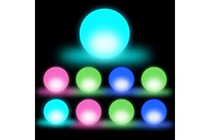 RELAXDAYS Lampions Boules LED, Lot de 9, Changement de Couleurs, éclairage d’Ambiance, Globes, déco, D : 7,5 cm, Blanc