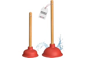 Nirox handfat kolv – 2 x plunger-set 110 und 140mm – toalettkolv med stark sugförmåga – rörmokare kolv är lätt att underhålla – VVS kolv tillverkad av starkt gummi