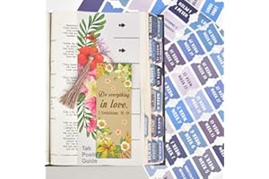 CUALFEC Bibelregister für neues und altes Testament, matt, laminiert, florales Design, laminiert, Bibel-Tagebuch, Zubehör für Damen und Herren, 122 Stück, Blau