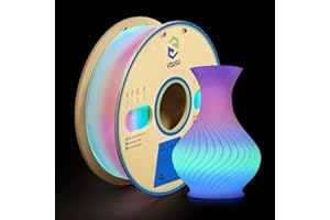 YOUSU Filamento PLA Luminoso 1.75mm, Filamento PLA para Impresora 3D, Brillan en la Oscuridad, Precisión Dimensional +/- 0.02 mm para Impresoras 3D y Bolígrafo 3D, Luminoso Arcoíris