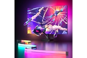 MIWATT Luce per monitor da gaming, retroilluminazione con effetto di sincronizzazione del colore dello schermo per monitor per computer da 24 pollici, compatibile con computer Windows