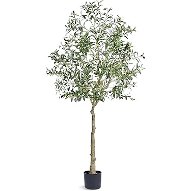 Kunstboom woonkamer | Groene boom op echte stam