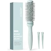 AIMIKE Professional Round Hair Brush 32 mm for Short Hair and Bangs, Round Hair Brush with Nylon Bristles Double Shape and No