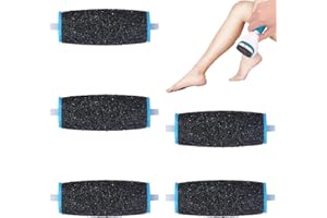 ZFRITP 5 Pcs Rapeuse Pieds Électrique,Rouleaux De Remplacement,Rappe Pieds Pédicure,Recharge Rapeuse Electrique,Compatible Avec Scholl Velvet Smooth, Recharge De Tête De Rouleau Pour Pedicure Pied Electrique