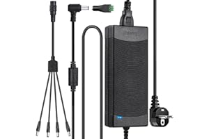 WEFOMEY 24V 6A Netzteil Adapter, 144W AC 100-240V zu DC 24V Netzteil Transformator Netzadapter Trafo 5.5mm x 2.5/2.1mm DC Jack, PC Netzkabel für Router LED Streifen LED Treiber CCTV LCD Monitor EU Stecker