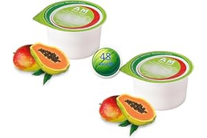 FOODAR AM Gel Cup Acquagel Frutti Esotici con Edulcorante - Acqua Gelificata pronta all'uso 48 vasetti da 125g