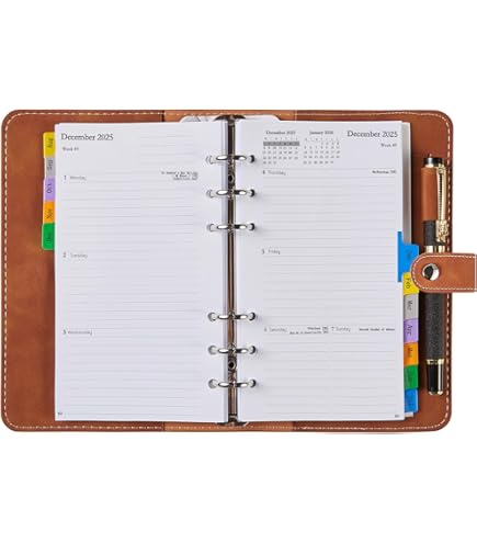 Agenda Settimanale 2025 Tascabile Jokisa - Planner Piccolo A6 Con Elastico, Segnalibro | Gennaio-Dicembre 2025 - Foto 4