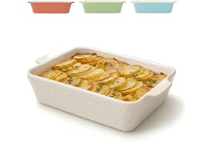 Praknu Keramisk Ugnsform Stor 28cm– Lasagneform med Höga Kanter – Ugnsform För Lasagne, Tiramisu och Gratin – Rektangulär Bak