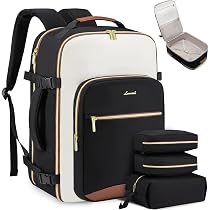 Sac Avion Ordinateur 17 Pouces LOVEVOOK Sac à Dos Cabine 42L Expansible - Bagage à Main Imperméable Avec Compartiment Ordinateur 17 Pouces - Voyage & Affaires Sac Dos Cabine Voyage