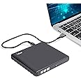 TaDool External CD DVD Drive, Slim Portable External CD Rewriter Burner Writer, Low Noise High Speed Data Transfer USB Optical Drive for Laptop/PC Desktop/Mac OS/Linux/Windows 11/10/8/7/XP