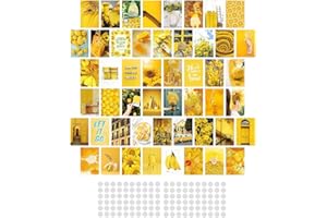 CLVPAI Kit Collage Mural-Aesthetic Affiche de Carte,ensemble d'impression de collage,impression d'art de mur pour les filles garçons de VSCO (joyeux)