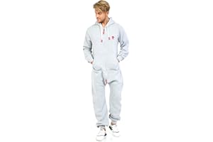 RAFF&TAFF Raff & Taff Herren Jumpsuit Overall Trainingsanzug Fitnessbekleidung onesie Ganzkörperanzug Basic und Schlicht