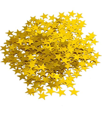 6000 étoiles Confettis Multicolores - Plastique, 0.5 Mm - Pour Décoration De Fête, Bureau, Mariage, Anniversaire - Faciles à Nettoyer - 3