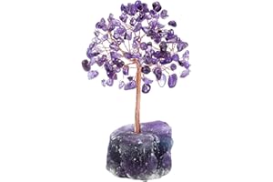 ABONDA Albero di , vere pietre di ametista Feng Shui albero di vita, pietre di naturale soldi vita albero statuette, albero Feng Shui decorazione da tavolo