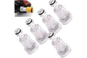 5-Pack 3/4 Inch High Pressure Washer Water Filters, Plastic Inline Sediment Filter for Pressure Washer Garden Hose Adapter, Universal Fit for Most High Pressure Washers