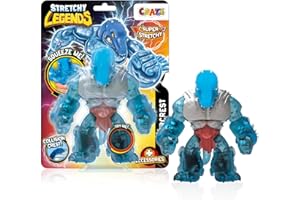 CRAZE Legends Stretchy Silvercrest Figuras Elásticas De Acción para Niños, Superhéroes para Coleccionar con Relleno De Slime, 6 Dinosaurios Diferentes
