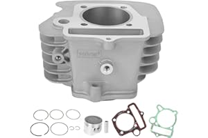 Aramox Cylinder Kit 56mm/2.2in Piston Gasket Replacement Part Fit for YX Pit Dirt Bike 1P56FMJ Stainless Steel Material Clutch Washer Carb Repair Bearing Kit