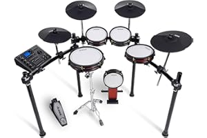 Alesis Crimson III - Set de Batería Eléctrica, Bluetooth, MIDI, Parches de Malla Doble Zona, Ride Triple Zona, Platillos con Choke, Lecciones de Drumeo y BFD, Admite Doble Bombo