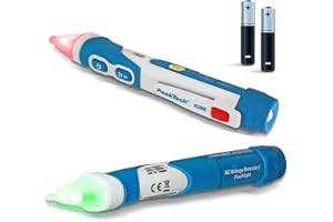 PeakTech, 1032 Comprobador de tensión CA sin contacto [+LED lámpara de señalización y vibración] 12-1000 V CA rango de funcionamiento, detector de línea, localizador de línea, comprobador de fase