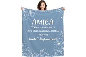 ACAROMAY Regali per Amica Coperta Speriamo che Ogni Volta che Ti Coccoli Ricordi Quanto Ti Vogliamo Bene Idee Ufficio Scialle