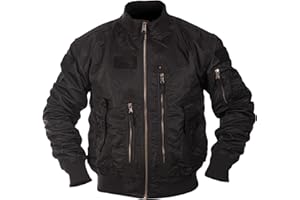 Mil-Tec US Tactical Fliegerjacke Herren • Taktische Bomberjacke mit Stehkragen • Winddichte Übergangsjacke für Frühling & Herbst • Robuste Pilotenjacke mit vielen Taschen & Patchflächen