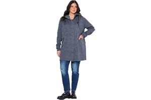 Ulla Popken Strickfleece-jacke, Kapuze, 2-wege-zipper Blazer Femme