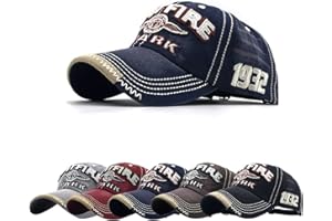 TRABIG Casquette Homme Style Rétro Respirant, Casquette Baseball Homme Vintage pour Unisexe Pur Coton, Chapeau Ete Baseball Ajustable - Circonférence de la tête 56-60cm