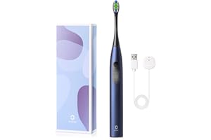 Oclean F1 Spazzolino Elettrico Sonico 3 Modalità con Sbiancamento, Spazzolino Denti Setole DuPont, Timer 2 min con Avviso ogni 30s, Impermeabilità IPX7, Blu Notte
