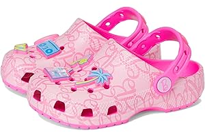 Crocs Mattel Pink Barbie Classic Clog T, Zoccoli Unisex - Bambini e Ragazzi