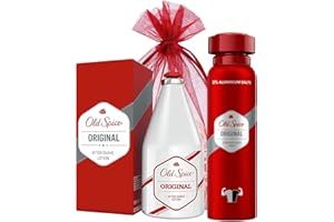Original Aftershave Lotion 100ml for Men Old Spice and Original Deodorant Body Spray 150ml in a Gift Bag - Bundle by Deluxio Gifts