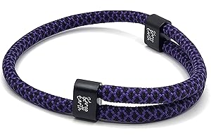 KAROO EARTH JEWELLERY Unisex Adjustable Rope Bracelet - Durable Waterproof Surfer Fashion Bracelet for Men - Handmade Paracord Bracelets - Survival Adjustable Bracelet - Bracelets for men and Women